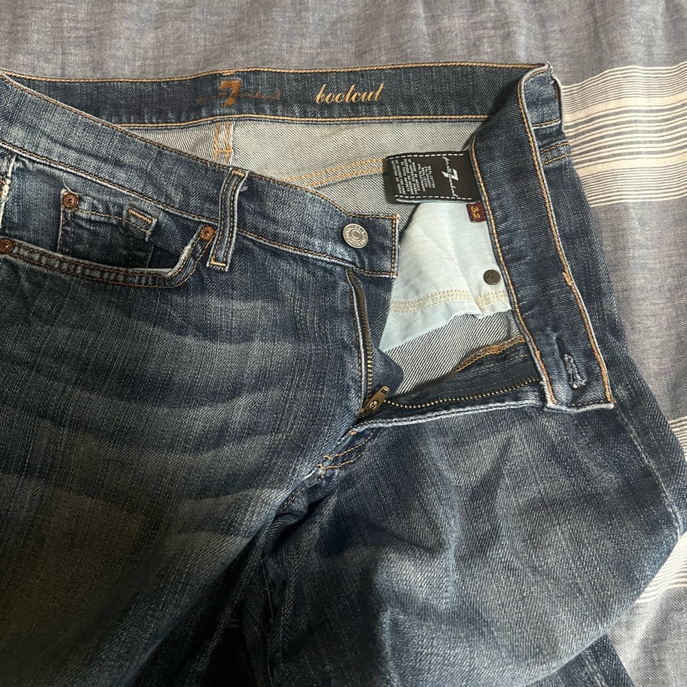 Seven7 Women's Blue Bootcut Jeans
